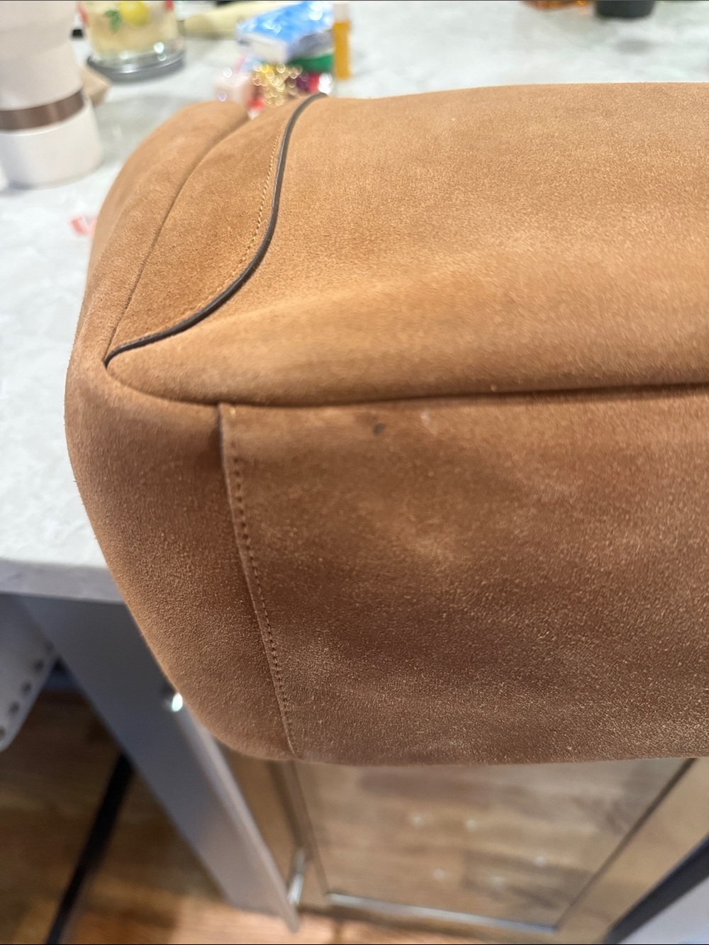 Coach Hadley Turnlock Tote Bag in suede - Picture 9 of 11